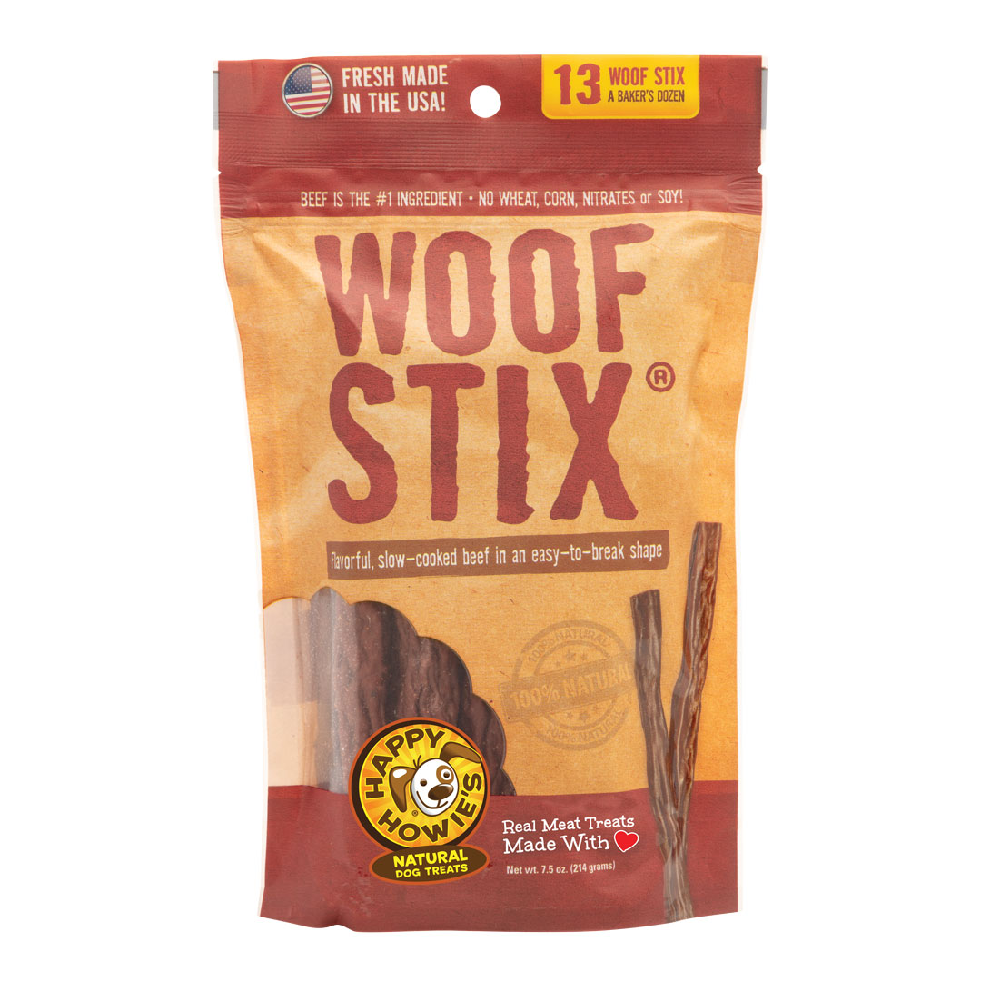 6-inch BEEF WOOF STIX® Bakers Dozen pouch front